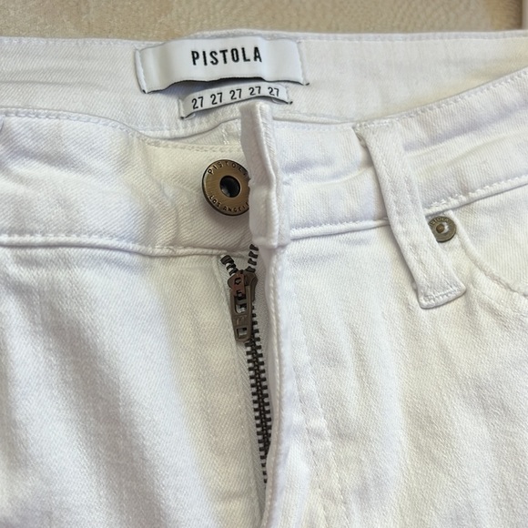 Pistola High Rise Distressed White Skinny Jeans 27 - Picture 5 of 10